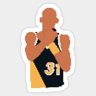 Reggie Miller Choke Sign (Pixel Art) Sticker